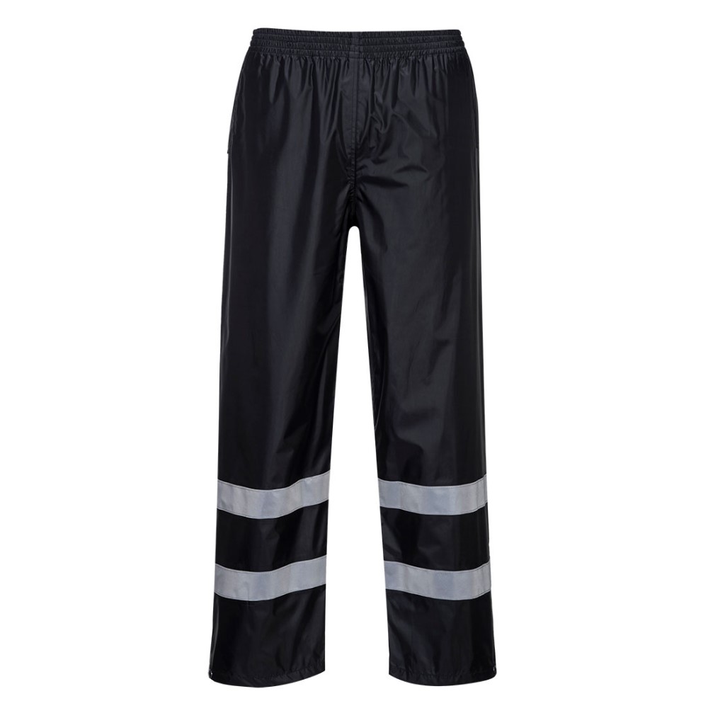 High Visibility Black Waterproof Overtrousers